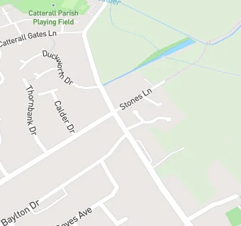 map for Barton & Myerscough Village Hall