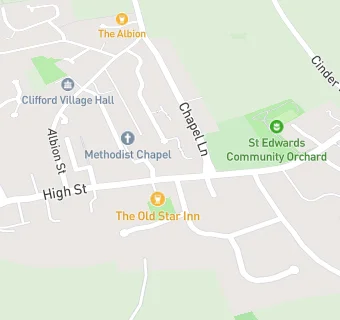 map for Clifford Methodist Church