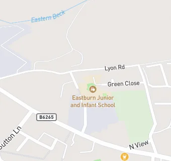 map for Eastburn Junior and Infant School