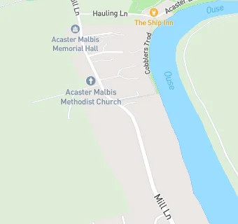 map for Acaster Malbis Memorial Hall