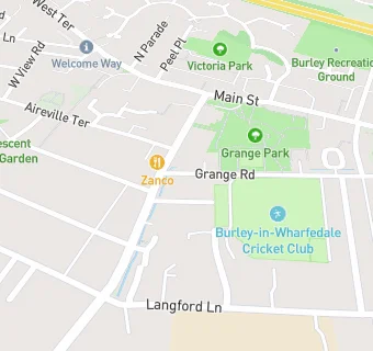 map for Burley in Wharfedale Sports Club