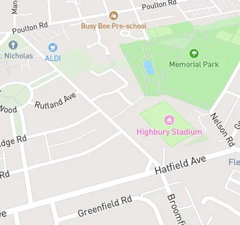 map for HIGHBURY SPORTS AND SOCIAL CLUB