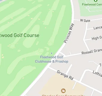 map for The Links Snack Bar Fleetwood Golf Club