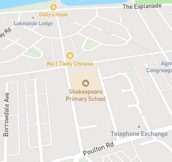 map for Shakespeare Primary School