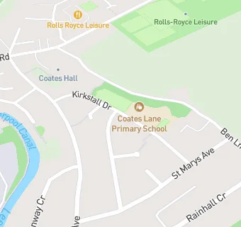 map for Coates Lane Primary School Breakfast \& After School Club