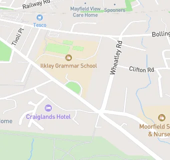 map for Ilkley Grammar School