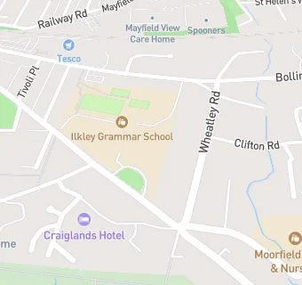 map for Ilkley Grammar School