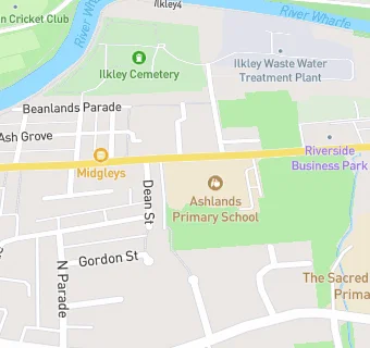 map for Ashlands Primary School