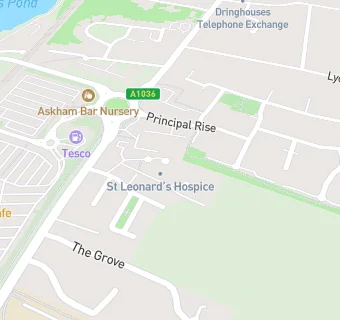 map for St Leonard's Hospice