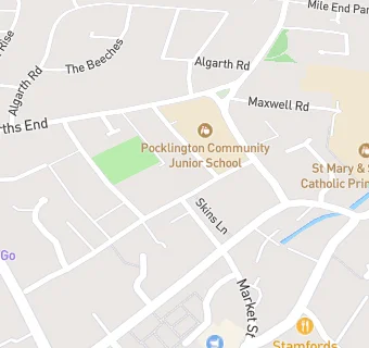 map for Pocklington Junior School