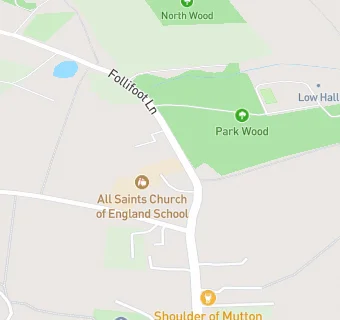 map for All Saints, Church of England School