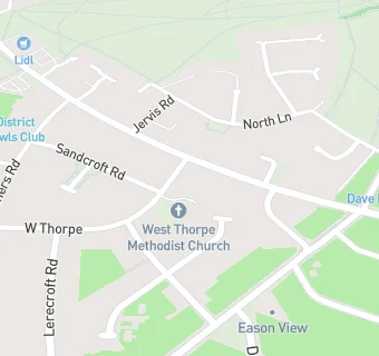 map for West Thorpe Pre-School