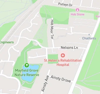 map for St Helen's Rehabilitation Hospital