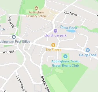 map for Addingham Social Club