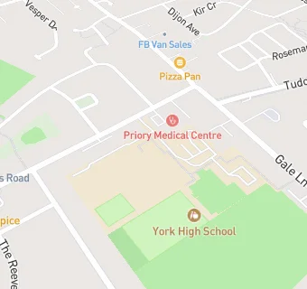 map for North Yorkshire County Caterers at York High School