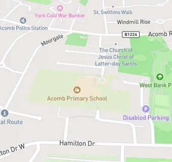 map for Acomb Primary School