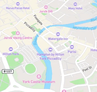 map for Hampton by Hilton York Piccadilly