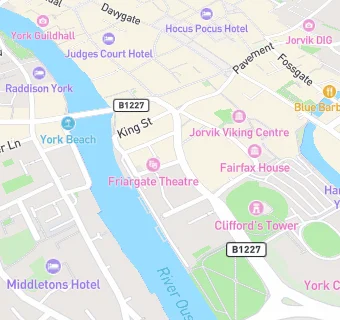 map for York Lions Club - Magistrates Court Tea Bar