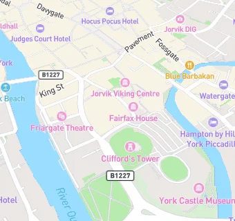 map for Hilton York Hotel