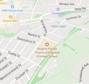 map for Skipton Parish Church of England Primary School