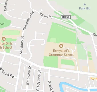 map for Ermysted's Grammar School