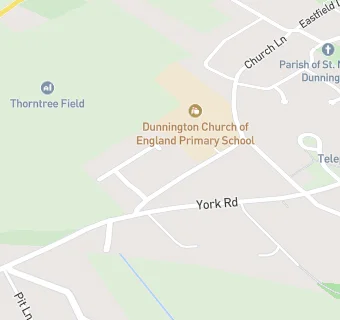 map for NYCC at Dunnington CE Primary School