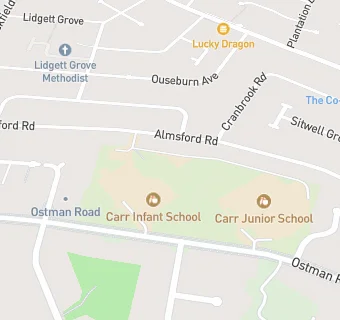 map for Carr Infant School