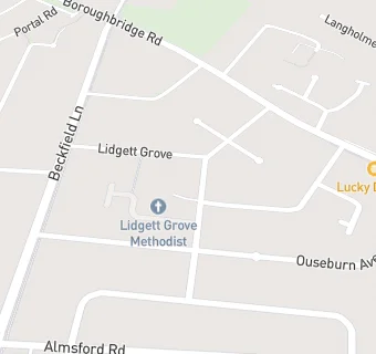 map for Lidgett Grove School