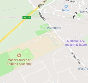 map for Manor Church of England Academy