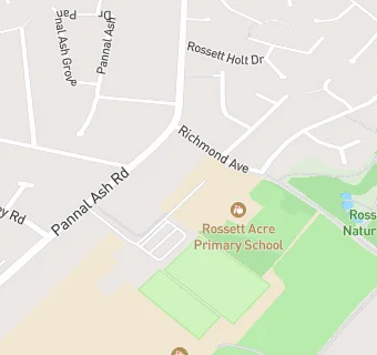 map for Rossett Acre Primary School