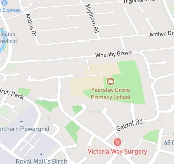 map for Yearsley Grove Junior School