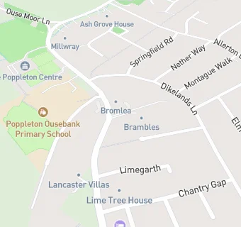 map for Upper Poppleton Infant School