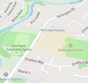 map for Huntington School