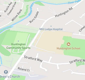 map for North Yorkshire County Caterers at Huntington School