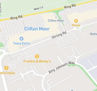 map for Harvester Clifton Moor