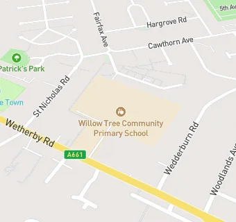 map for Woodlands Community Junior School, Harrogate