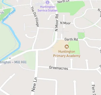 map for Huntington Primary Academy