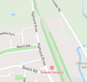 map for Lancaster Medical Practice (Galgate Site)