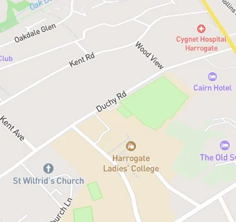 map for Harrogate Ladies' College