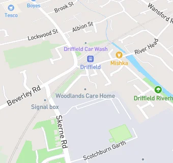 map for The Woodlands Care Home