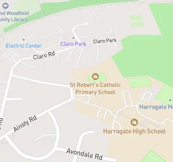 map for St Robert's Catholic Primary School, Harrogate