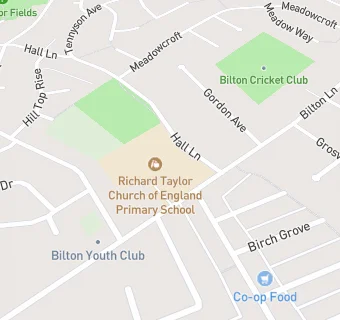 map for Richard Taylor Church of England Primary School