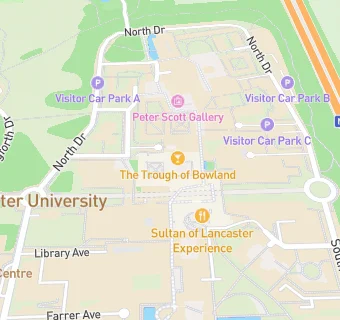 map for Lancaster University Pharmacy