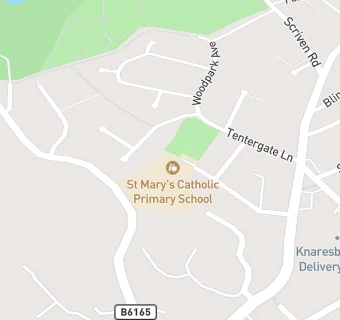 map for St Mary's Primary School Knaresborough, A Voluntary Catholic Academy