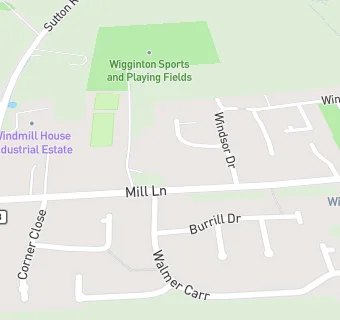 map for Wigginton Squash Club