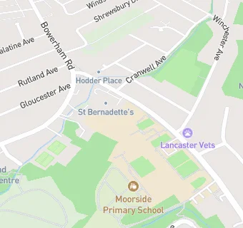 map for St Bernadette's Catholic Primary School, Lancaster