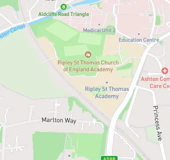 map for Ripley St Thomas Church of England Academy