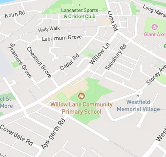 map for Willow Lane Community Primary School