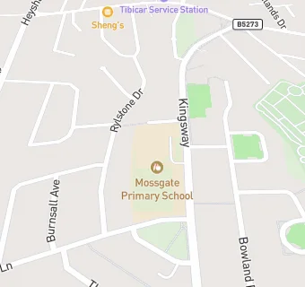 map for Mossgate Primary School