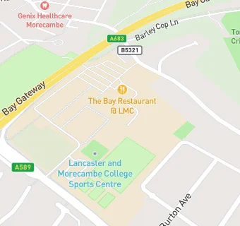 map for Lancaster and Morecambe College